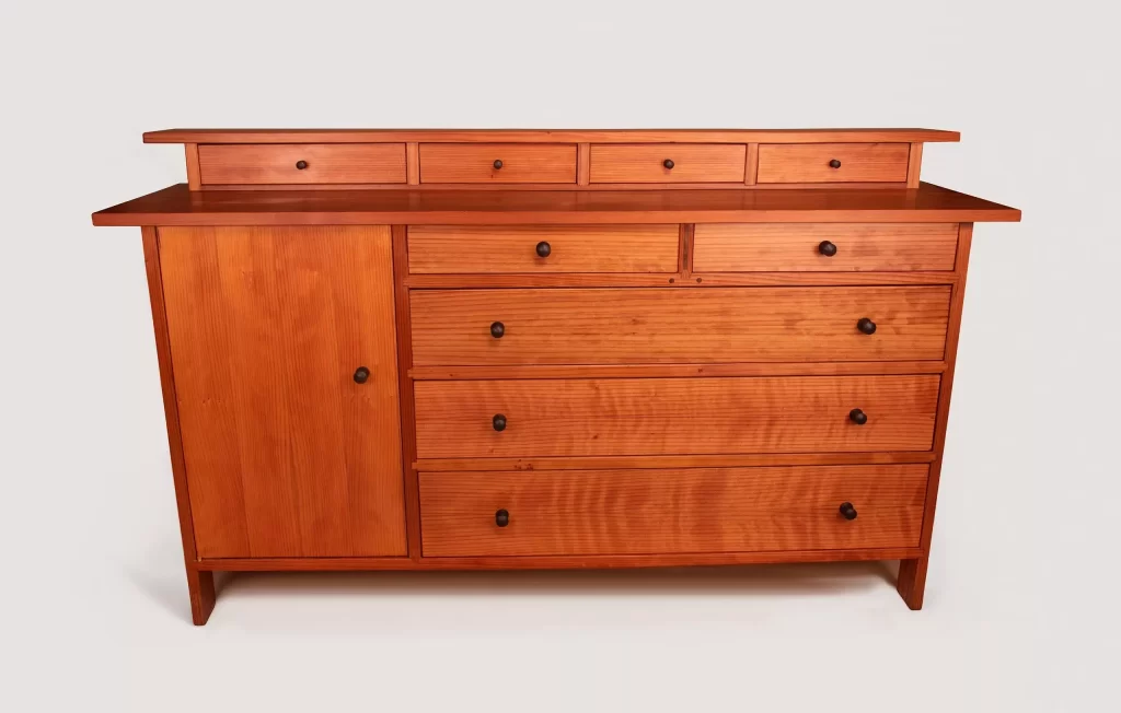 Solid Wood Dresser With & 5 Drawers. Redwood Marc Springer